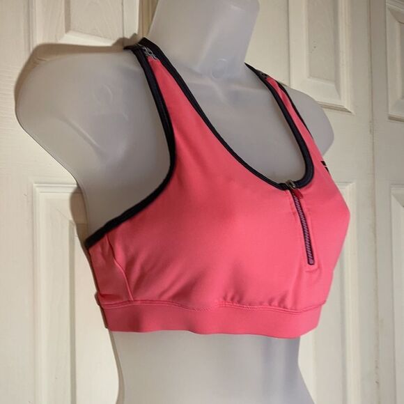 Fila Hot Pink Sports Bra Half Zipper Front Medium - Picture 7 of 13